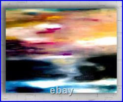 ABSTRACT SUNSET On Canvas, Wall Art, Original Paintings, Home Decor, Contemporary