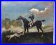 AMERICAN-FOLK-ART-antique-oil-painting-19thC-Horse-hunter-Hunting-Signed-c1823-01-elw