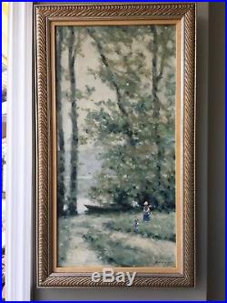 ANDRE GISSON original oil on canvas landscape. Well listed. 12 by 24