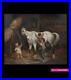 ANTIQUE-ORIGINAL-FRENCH-SCHOOL-1850s-OIL-ON-CANVAS-PAINTING-Horse-children-01-lpz