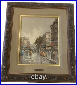 ANTONIO DEVITY Paris Street Scene Original Oil Canvas Painting 14x16.5 L45