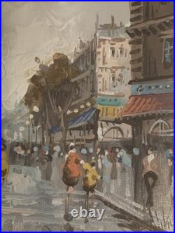 ANTONIO DEVITY Paris Street Scene Original Oil Canvas Painting 14x16.5 L45