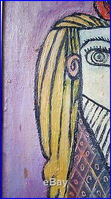 AWESOME Original on French Frame Pablo Picasso Oil On Canvas Painting 1964 A1