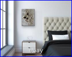 Abstract Art on canvas. Original Painting. Beige