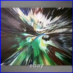 Abstract Burst Painting Original Art Acrylic on canvas Artist signed Wall Decor