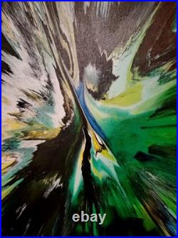 Abstract Burst Painting Original Art Acrylic on canvas Artist signed Wall Decor