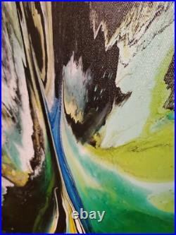 Abstract Burst Painting Original Art Acrylic on canvas Artist signed Wall Decor