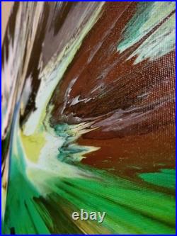 Abstract Burst Painting Original Art Acrylic on canvas Artist signed Wall Decor