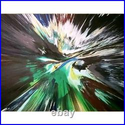 Abstract Burst Painting Original Art Acrylic on canvas Artist signed Wall Decor