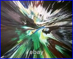Abstract Burst Painting Original Art Acrylic on canvas Artist signed Wall Decor