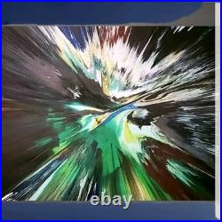 Abstract Burst Painting Original Art Acrylic on canvas Artist signed Wall Decor