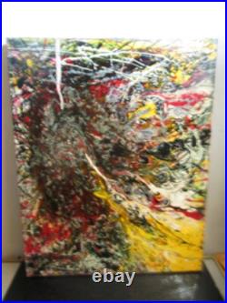 Abstract Canvas Acrylic Painting Decorative Wall Art 16x20 Musk Yai 1of a kind