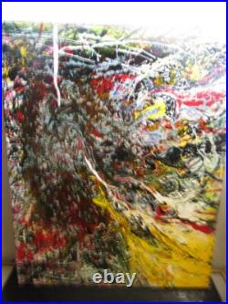 Abstract Canvas Acrylic Painting Decorative Wall Art 16x20 Musk Yai 1of a kind