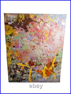 Abstract Canvas Acrylic Painting Decorative Wall Art 16x20 Musk Yai Signed ooak
