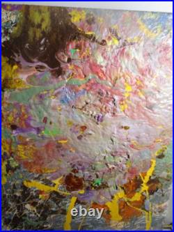 Abstract Canvas Acrylic Painting Decorative Wall Art 16x20 Musk Yai Signed ooak