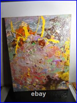 Abstract Canvas Acrylic Painting Decorative Wall Art 16x20 Musk Yai Signed ooak