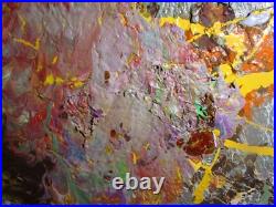 Abstract Canvas Acrylic Painting Decorative Wall Art 16x20 Musk Yai Signed ooak