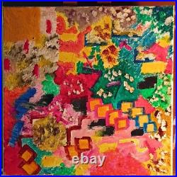 Abstract Colorful Acrylic Painting on Canvas, Original Art, Medium