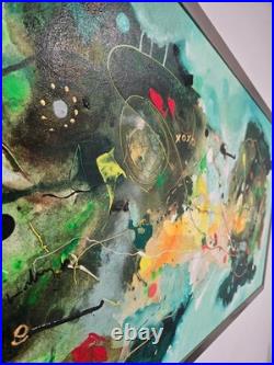 Abstract Expressionist Style Painting Mid Century Modernist