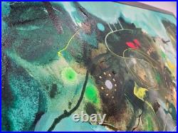 Abstract Expressionist Style Painting Mid Century Modernist