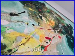 Abstract Expressionist Style Painting Mid Century Modernist
