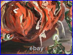 Abstract, Fun Pumpkin, 14x11, Original Painting, Signed Art, Artist