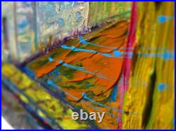 Abstract Impasto Landscape Deco Original Oil Painting Art Signed City Nyc New An