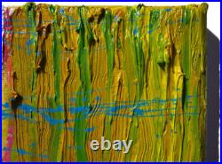 Abstract Impasto Landscape Deco Original Oil Painting Art Signed City Nyc New An