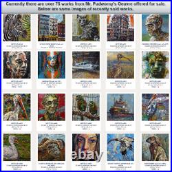 Abstract Impasto Landscape Deco Original Oil Painting Art Signed City Nyc New An