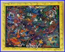 Abstract Oil Painting, 11x14 Original Art on Canvas, Framed