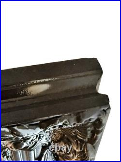 Abstract Original Painting Art on Canvas in Black Frame Colorful Architecture