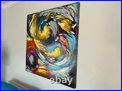 Abstract Painting Multi-Colour Large Original Picture Canvas Wall Art Hand Paint