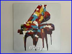 Abstract Piano Painting Large Original Picture Canvas Wall Art Hand Painted