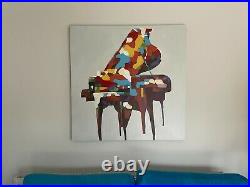 Abstract Piano Painting Large Original Picture Canvas Wall Art Hand Painted