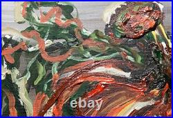 Abstract, Pumpkin, Original Acrylic Painting, Art