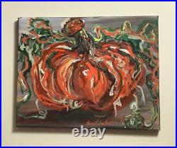 Abstract, Pumpkin, Original Acrylic Painting, Art