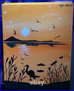 Abstract acrylic paintings on canvas original