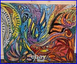 Abstract acrylic paintings on canvas original