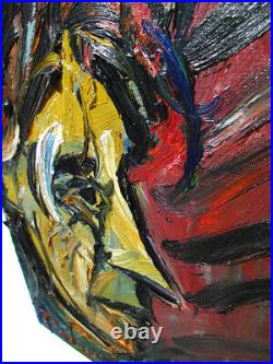 Abstract-art Deco-realism -oil on canvas nyc painting-Figurative Dreaming Man