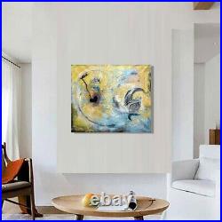 Abstract original painting 43 x 48 inch un-stretched contemporary art by Fallini