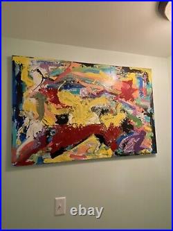 Abstract painting on canvas 46X30 Mixed Colors ORIGINAL hand Painting