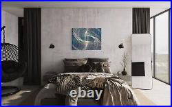 Abstract paintings on canvas original. Blue, white, new, galaxy, spirals