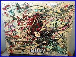 Abstract paintings on canvas original signed musk yai art 16x20