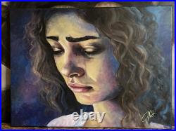 Acrylic Hand Painted On Canvas. Stillness Of Grief