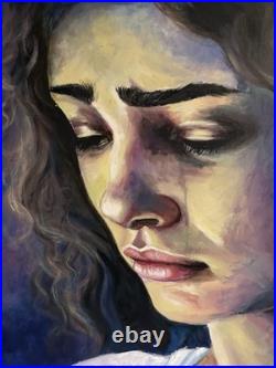 Acrylic Hand Painted On Canvas. Stillness Of Grief