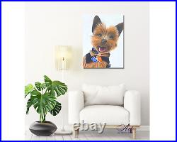 Acrylic Pet Portrait Original Painting Fine Art on Canvas Wall Art Home decor