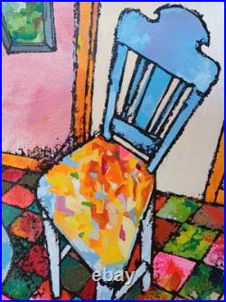 Acrylic painting on canvas by original artist. 12 x 17.5 in. UNFRAMED