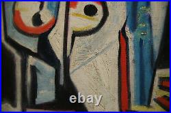 After Pablo Picasso Incredible Large Antique Painting Reproduction Cubism Style