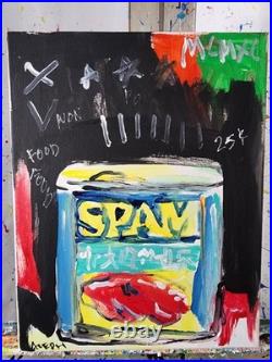Aleph Original Art Spam 14x11 Abstract Expressionist Original Painting Canvas