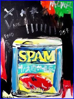 Aleph Original Art Spam 14x11 Abstract Expressionist Original Painting Canvas
